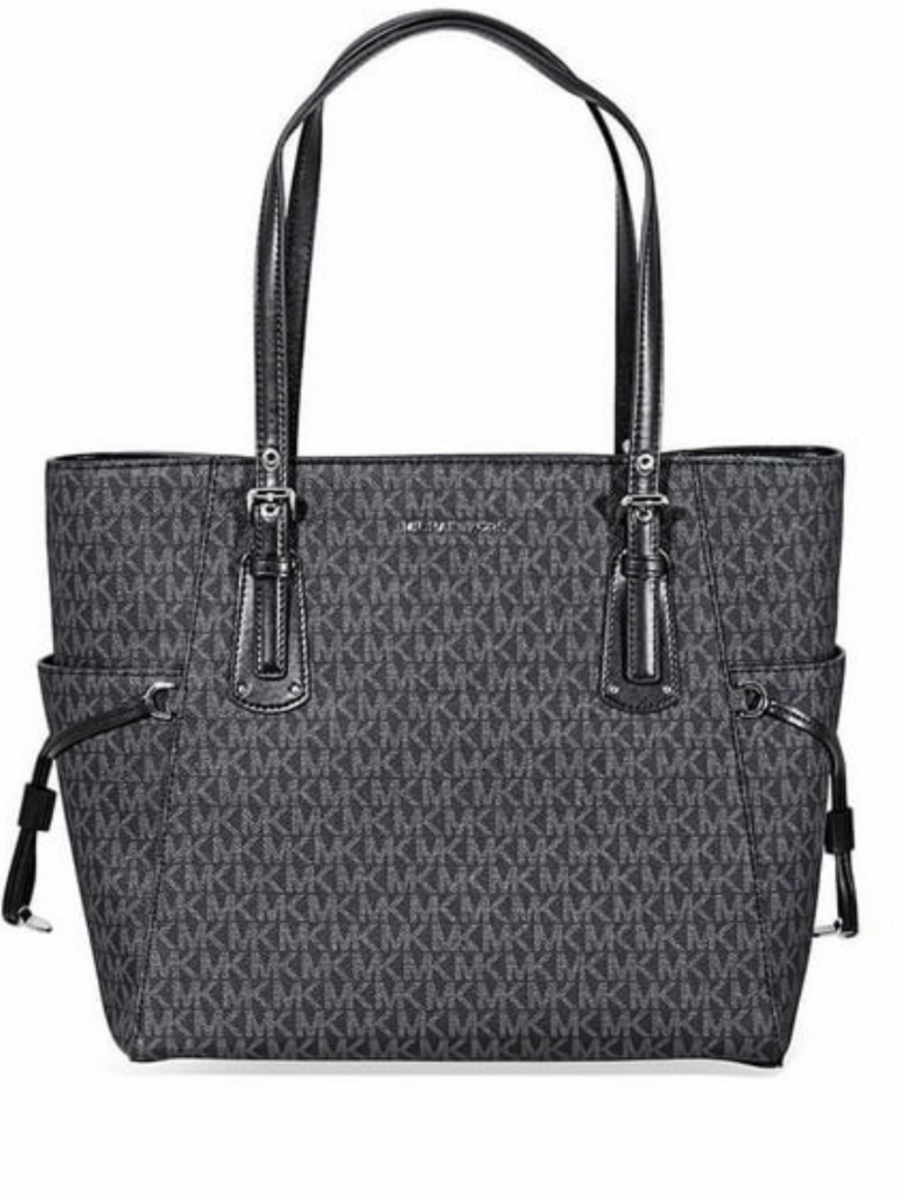 Michael Kors Monogram Tote in Black and Gray